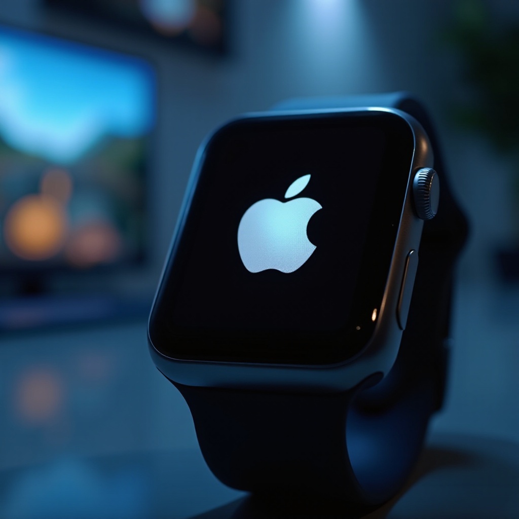 Apple Watch exibindo o logotipo da Apple piscando