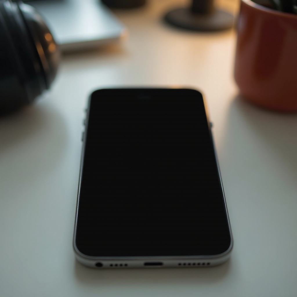 Telefon funktioniert, aber Bildschirm schwarz