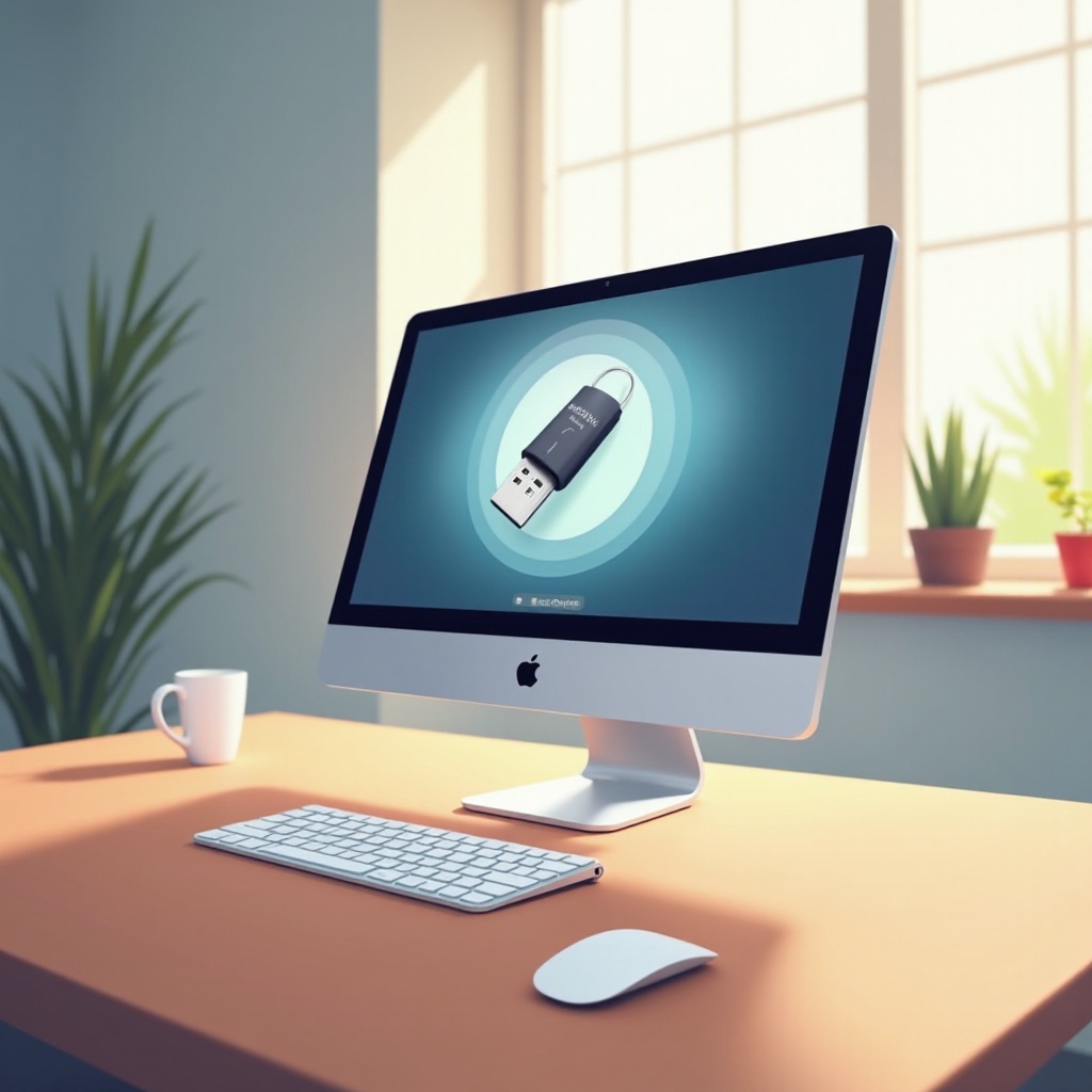 como encontrar o pen drive em um Mac