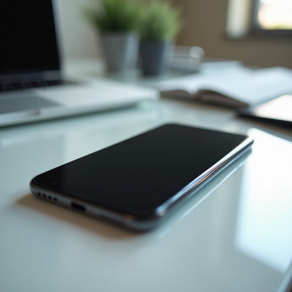 telefone funcionando mas tela preta