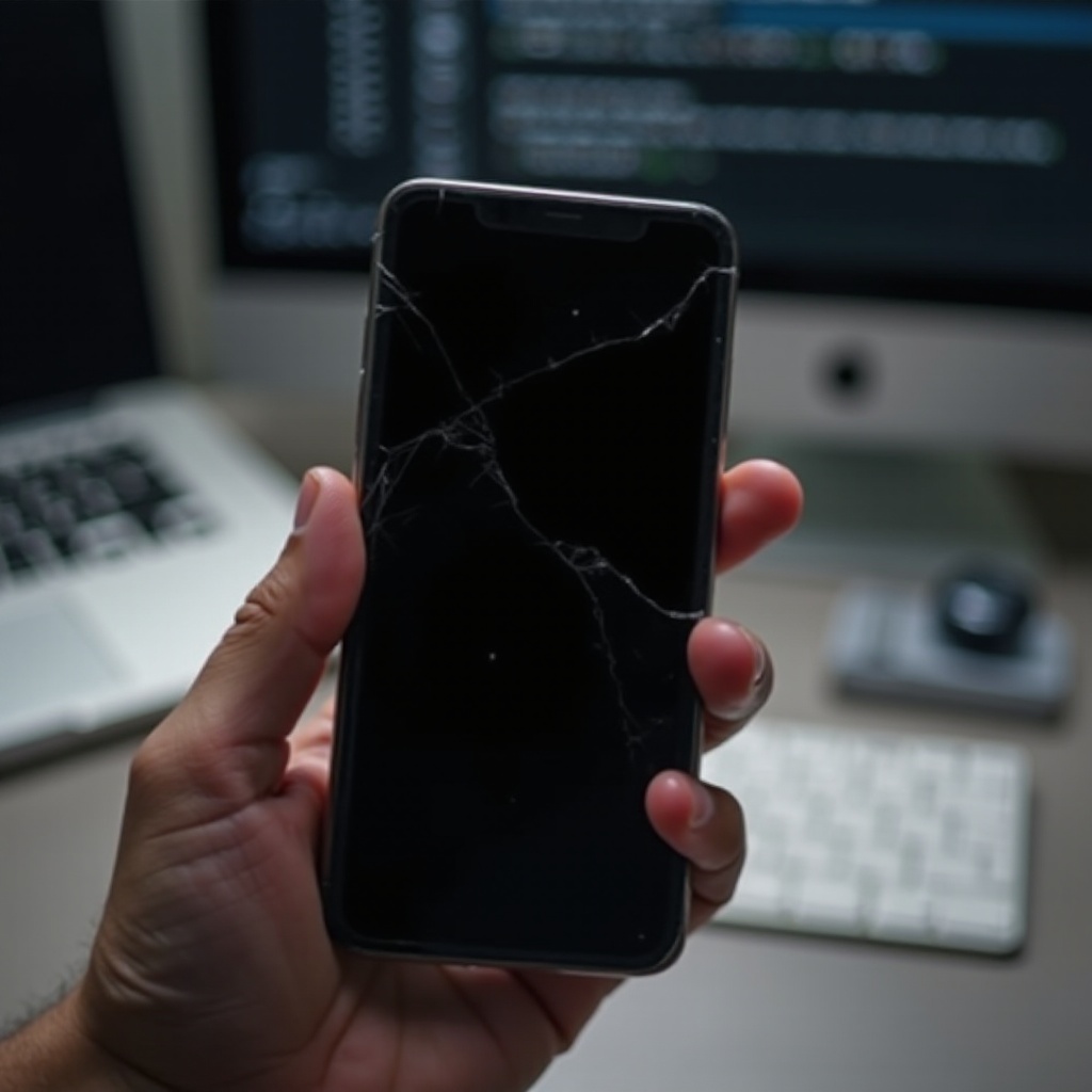 cómo desbloquear un teléfono con la pantalla negra rota