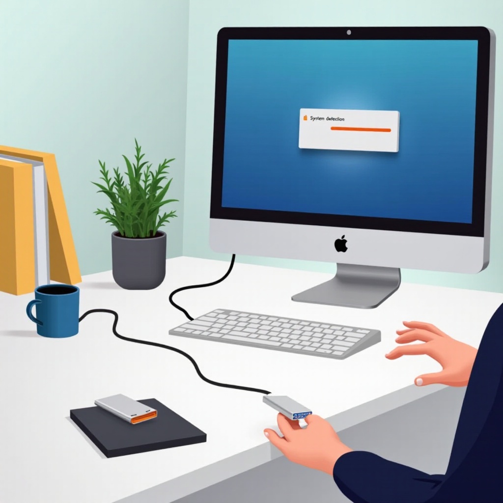 como encontrar o pen drive em um Mac