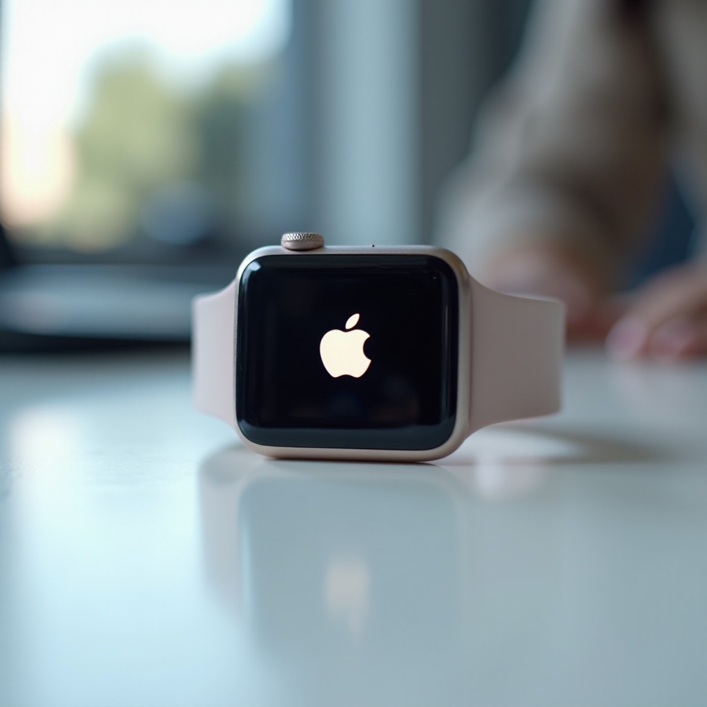 Apple Watch zeigt das Apple-Logo blinkend an
