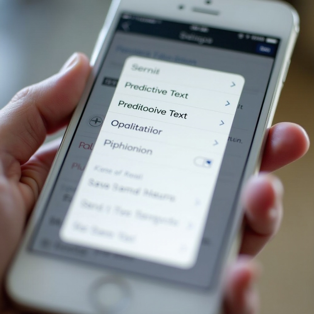 redefinir o texto preditivo do iPhone