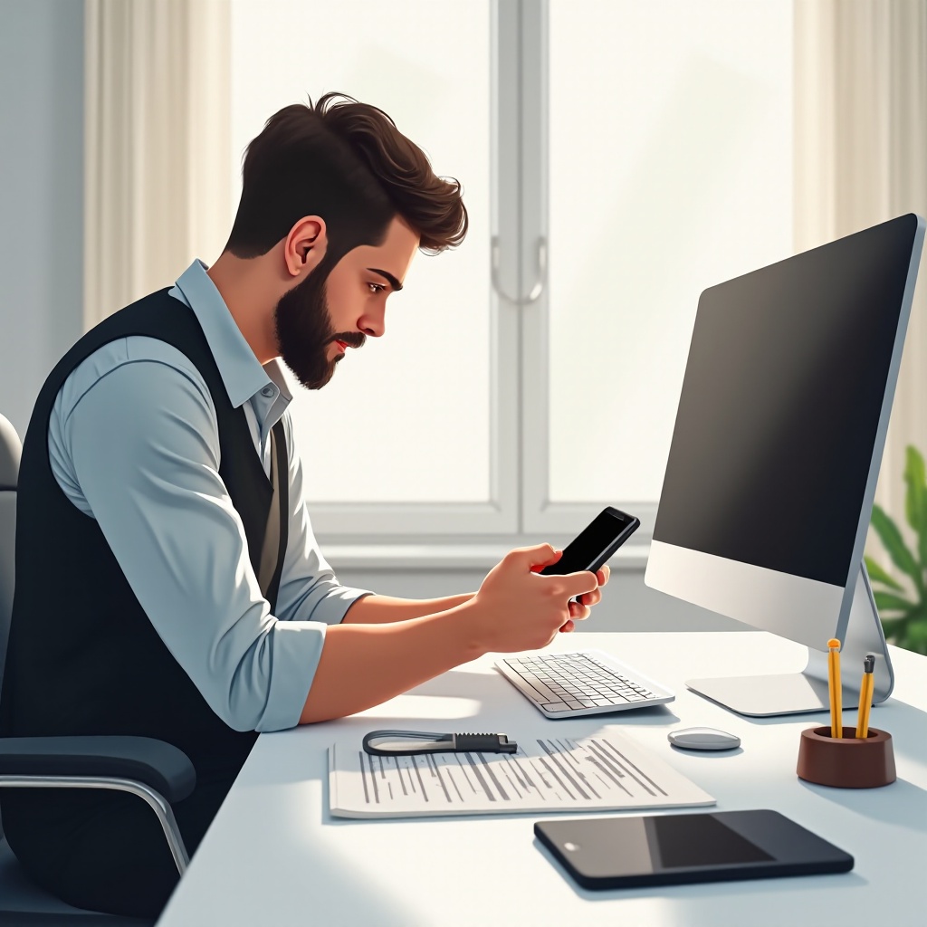 Telefon funktioniert, aber Bildschirm schwarz