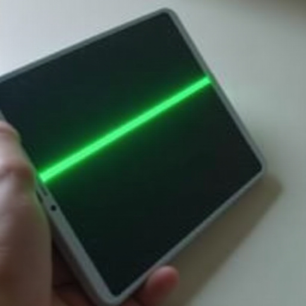 como consertar a linha verde na tela do telefone