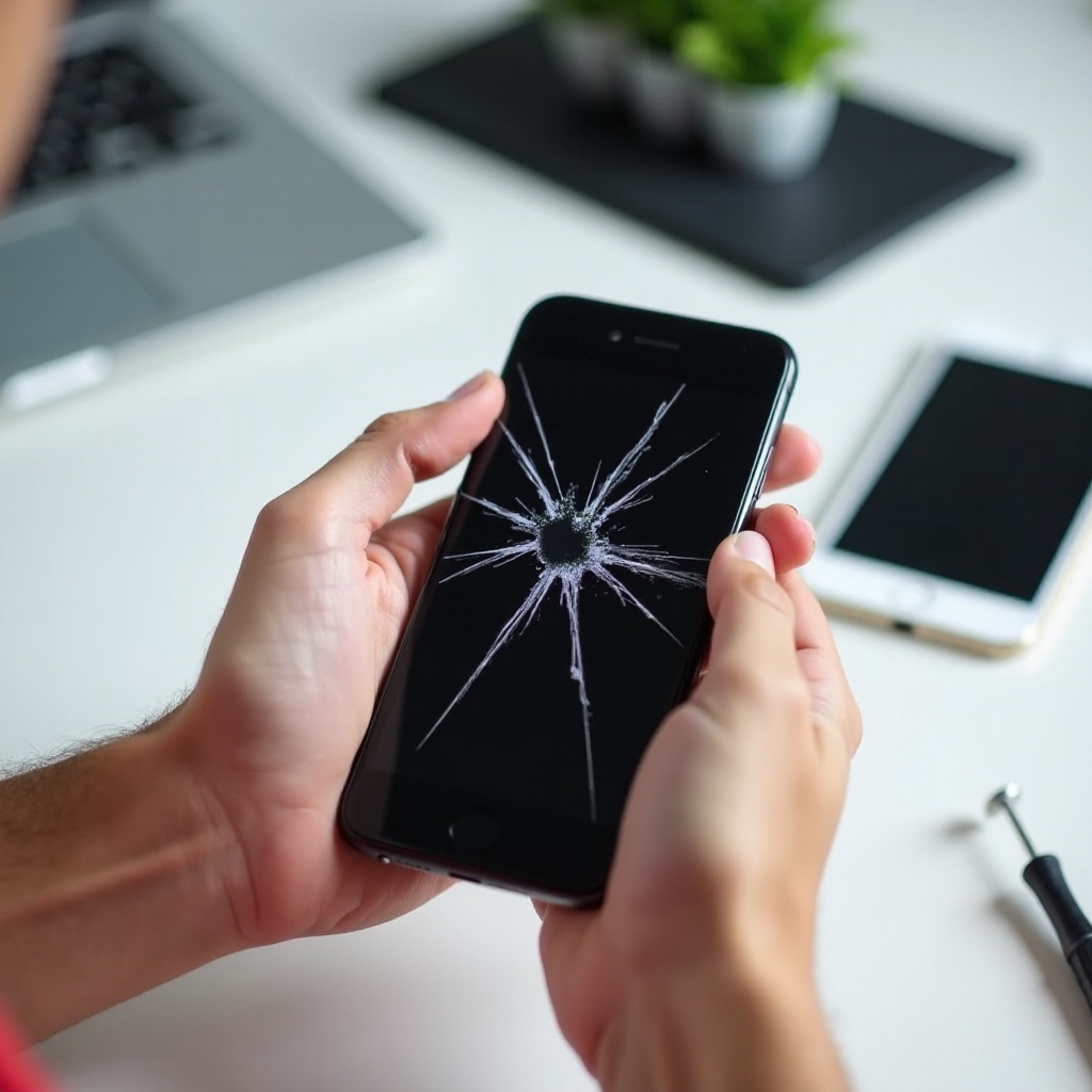 como desbloquear um telefone com a tela preta quebrada