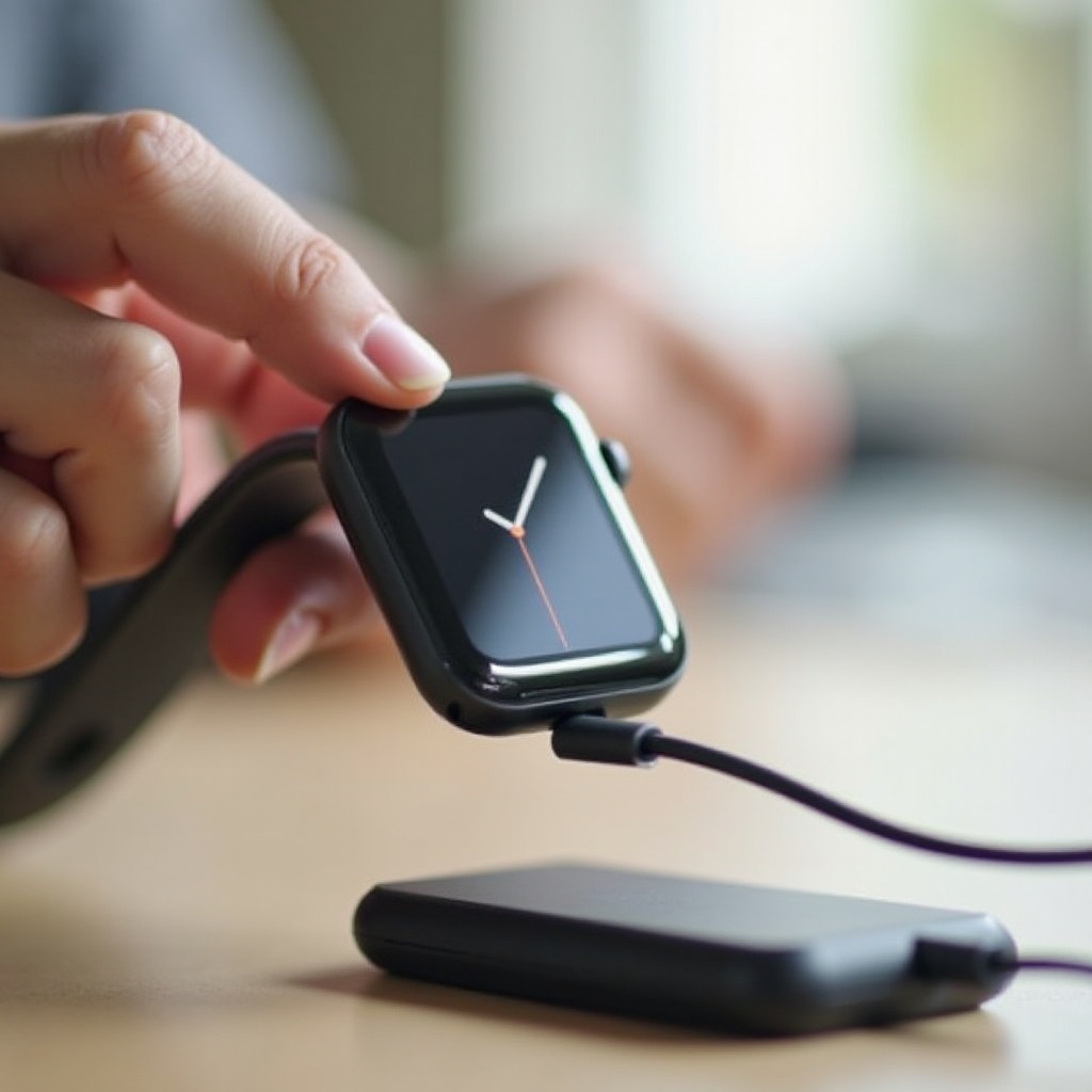 wie man eine Smartwatch mit einem Ladegerät auflädt
